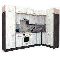 Bucatarie de Colt BIG GENA NEW ST. 150-290, Wenge / Decor K001